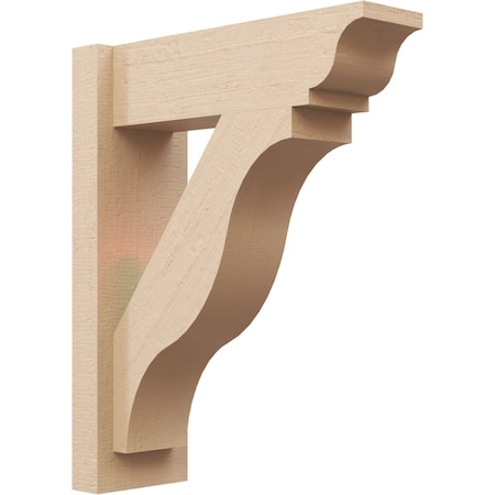 Ekena Millwork 6-in W x 18-in D x 22-in H Funston Trad Rough Cedar Woodgrain TimberThane Outlooker, Primed Tan OUTUR060X18X22FST04RCPR